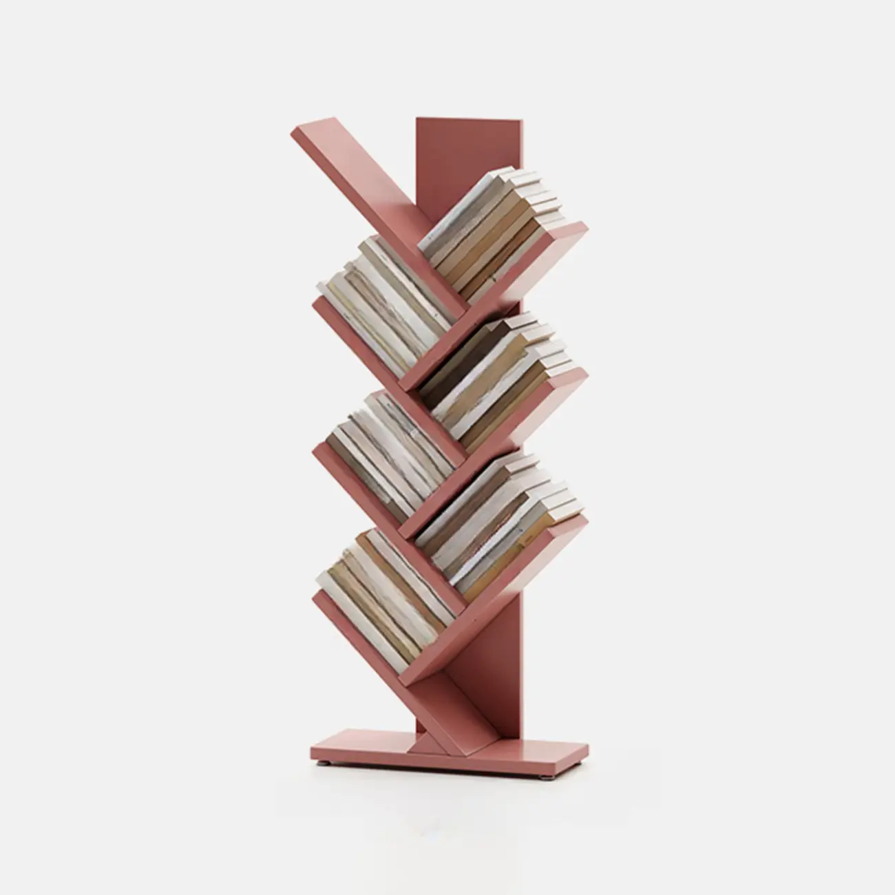 Black Wood Tree-Shaped Vertical Display Bookcase Image - 17 | homeyfad