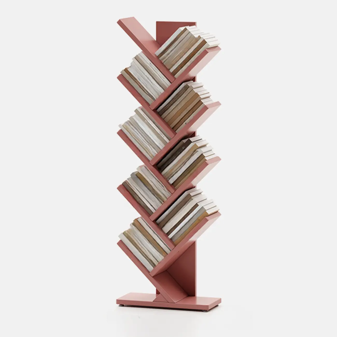 Black Wood Tree-Shaped Vertical Display Bookcase Image - 3 | homeyfad