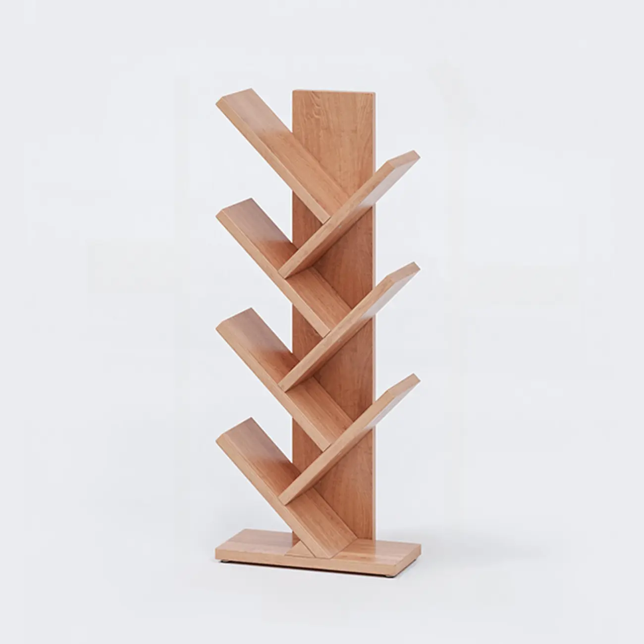 Black Wood Tree-Shaped Vertical Display Bookcase Image - 28 | homeyfad