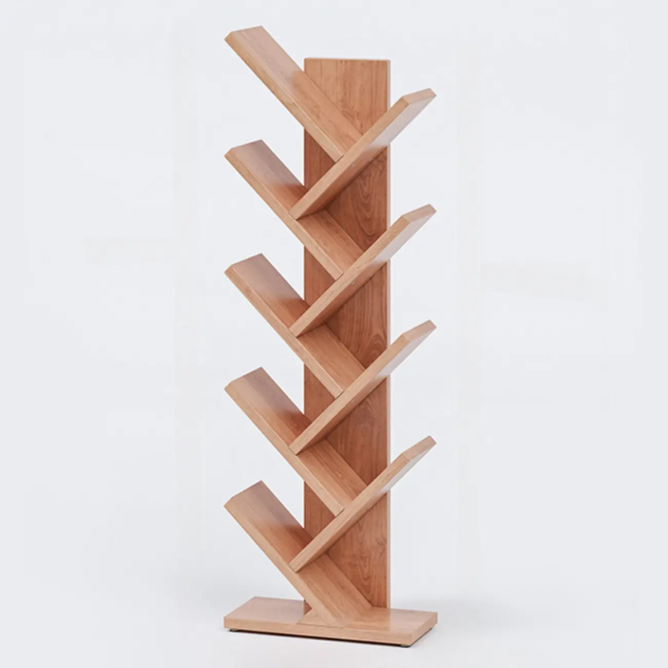 Black Wood Tree-Shaped Vertical Display Bookcase Image - 29 | homeyfad