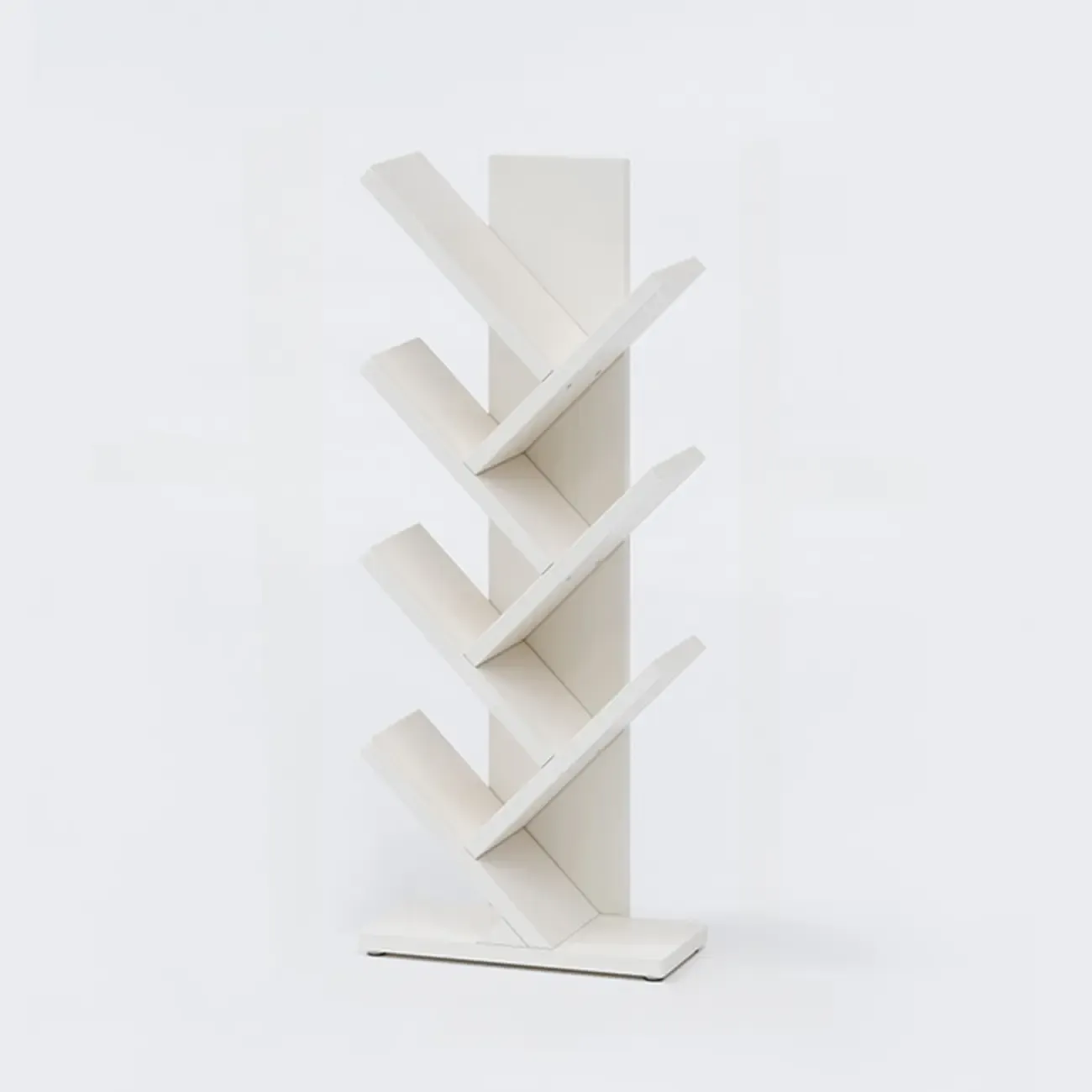 Black Wood Tree-Shaped Vertical Display Bookcase Image - 15