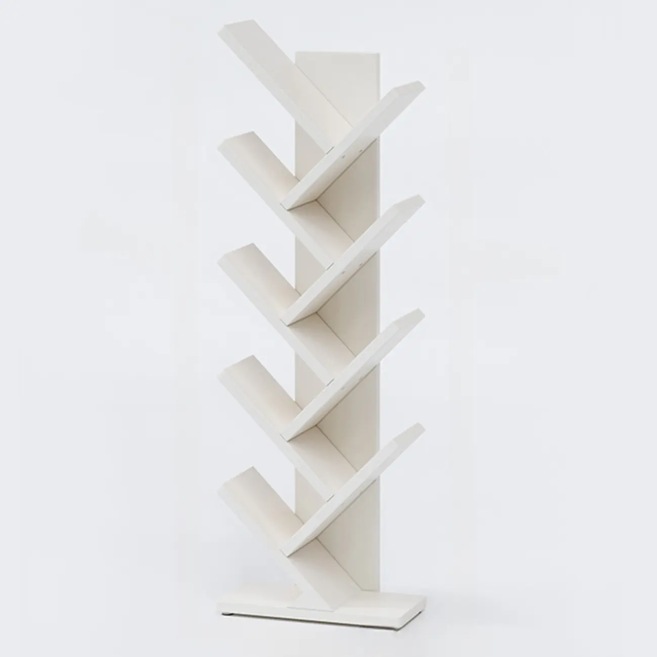 Black Wood Tree-Shaped Vertical Display Bookcase Image - 34 | homeyfad