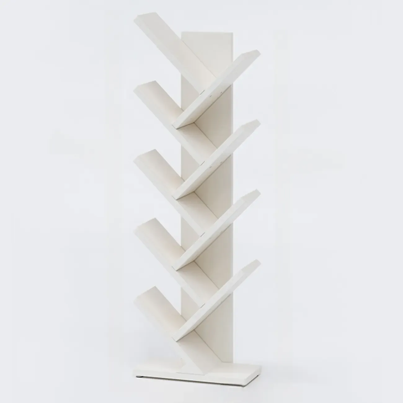 Black Wood Tree-Shaped Vertical Display Bookcase Image - 34