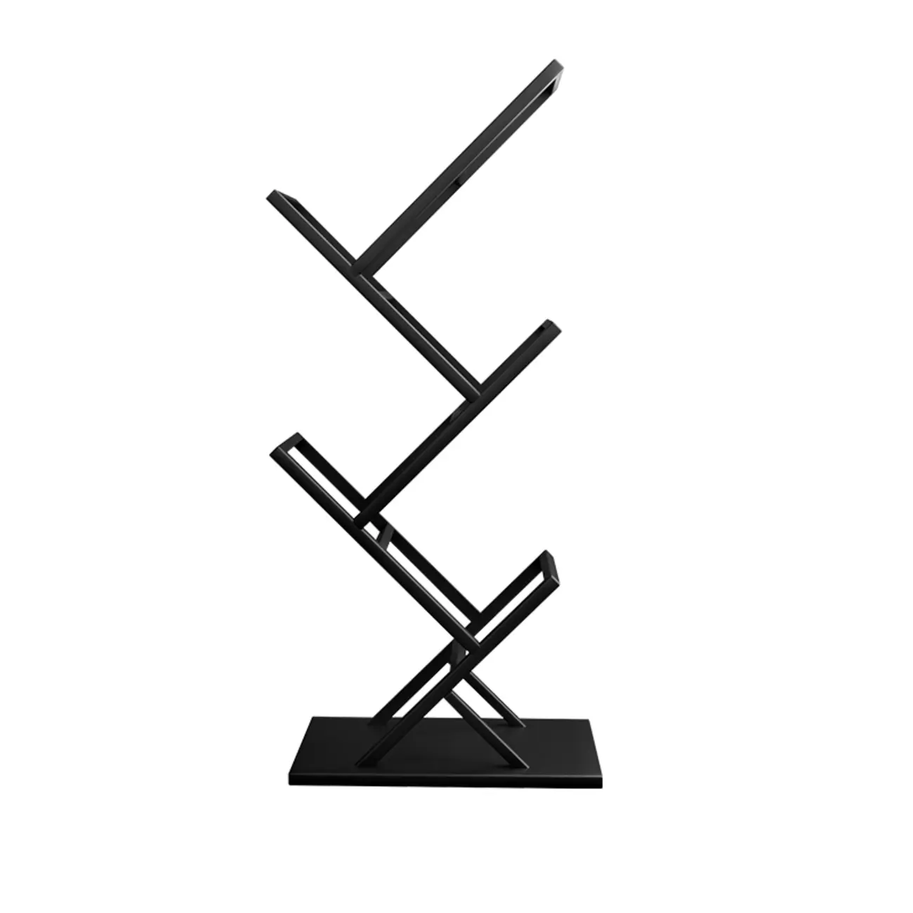 73"H Black Metal Geometric Open Cube Bookcase Image - 22 | homeyfad