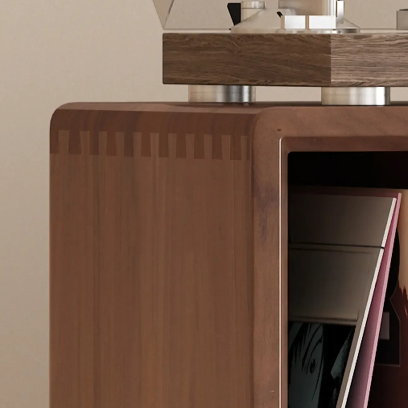 Vertical White Wood Multi-shelves Display Bookcase Image - 5