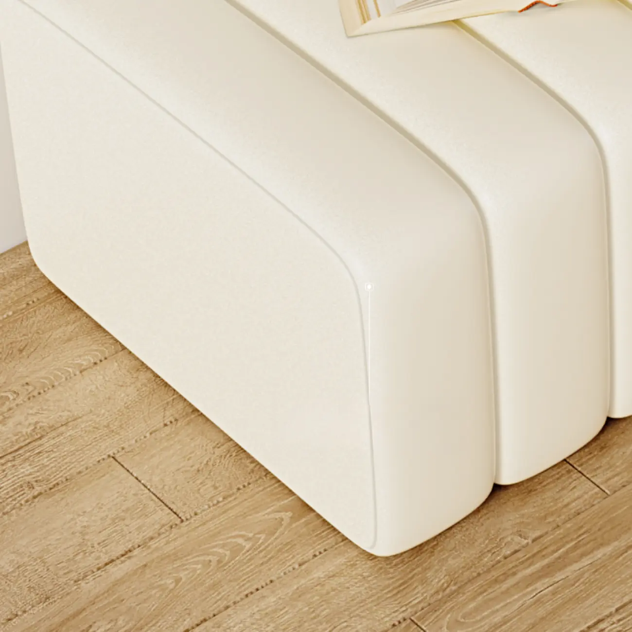 Elegance Flannel Upholstered Entryway Bench with Storage Image - 6 | homeyfad