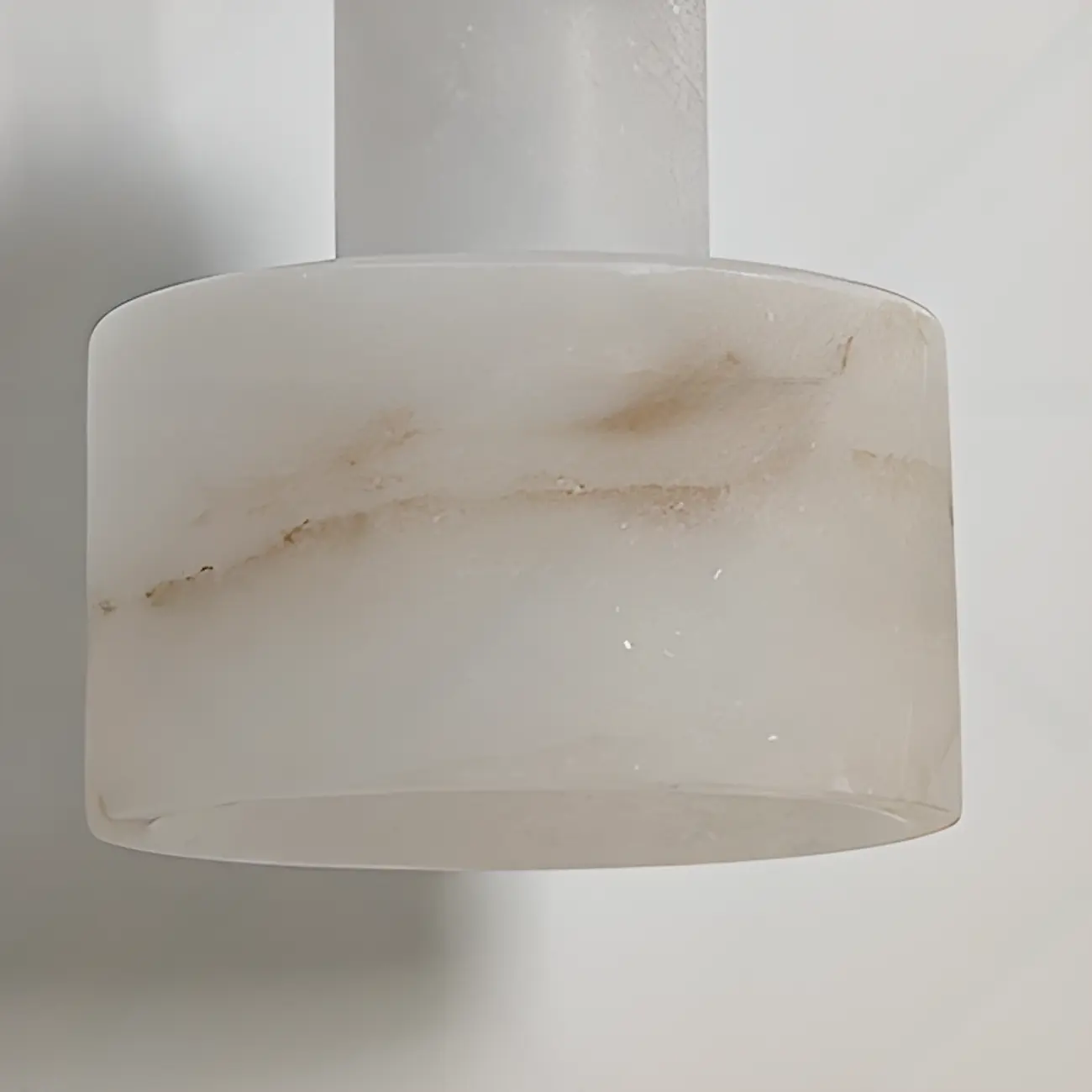 Modern Cylinder White Stone Hanging Pendant Light Image - 14 | homeyfad