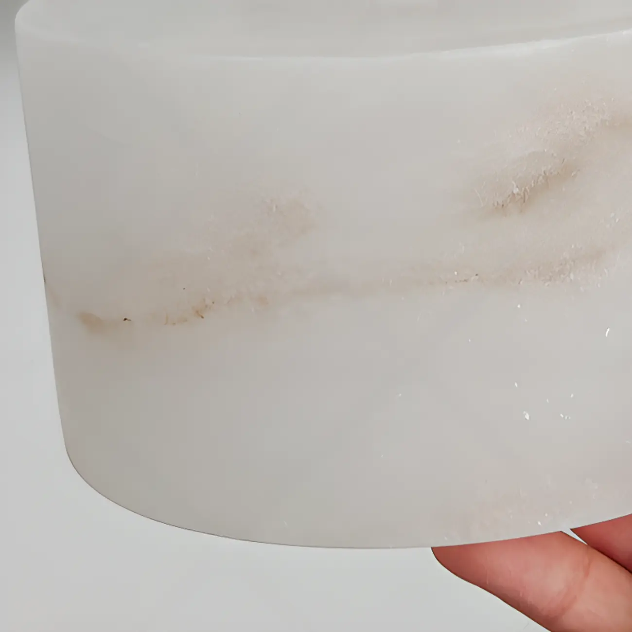 Modern Cylinder White Stone Hanging Pendant Light Image - 15 | homeyfad