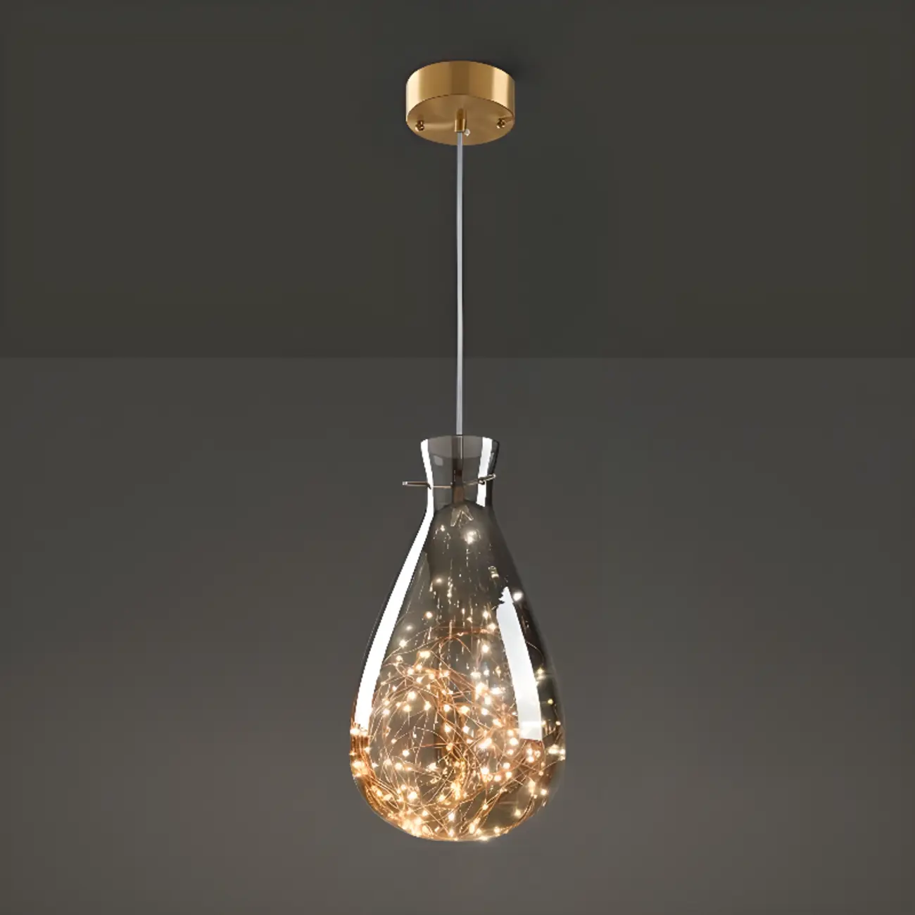 Modern Glass Adjustable Kitchen Pendant Light Dimmable LED Image - 4 | homeyfad