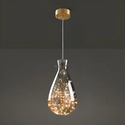 Modern Glass Adjustable Kitchen Pendant Light Dimmable LED Image - 4
