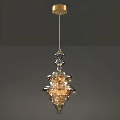 Modern Glass Adjustable Kitchen Pendant Light Dimmable LED Image - 7