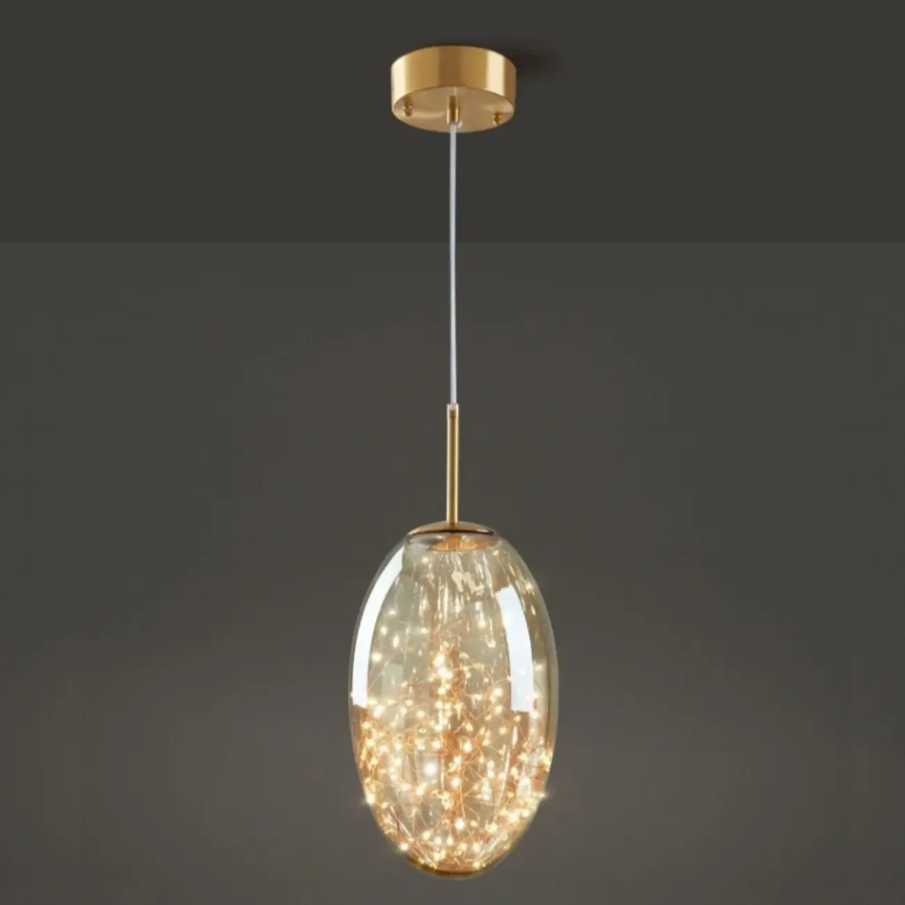 Modern Glass Adjustable Kitchen Pendant Light Dimmable LED Image - 11