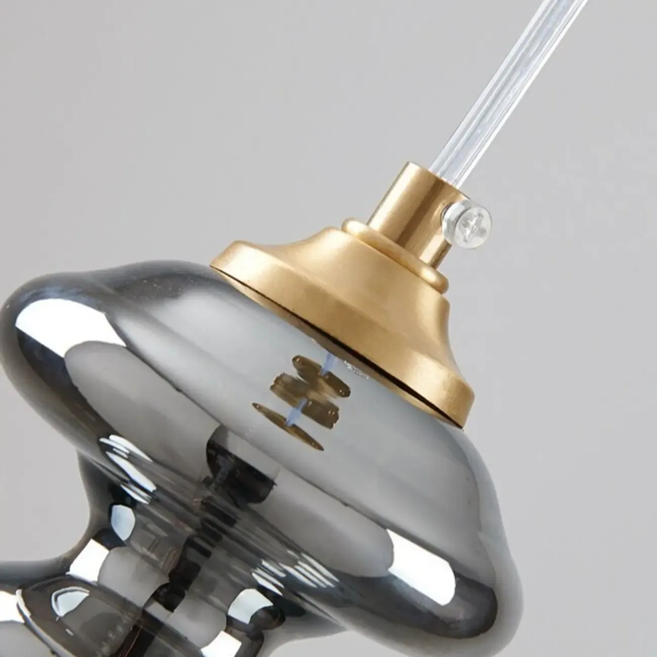 Modern Glass Adjustable Kitchen Pendant Light Dimmable LED Image - 21