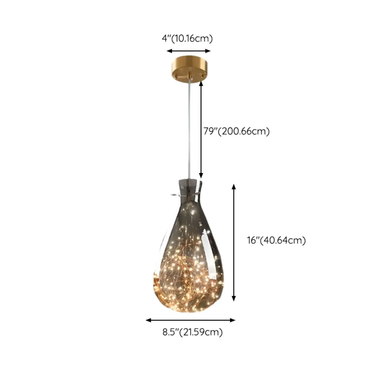 Modern Glass Adjustable Kitchen Pendant Light Dimmable LED Image - 23