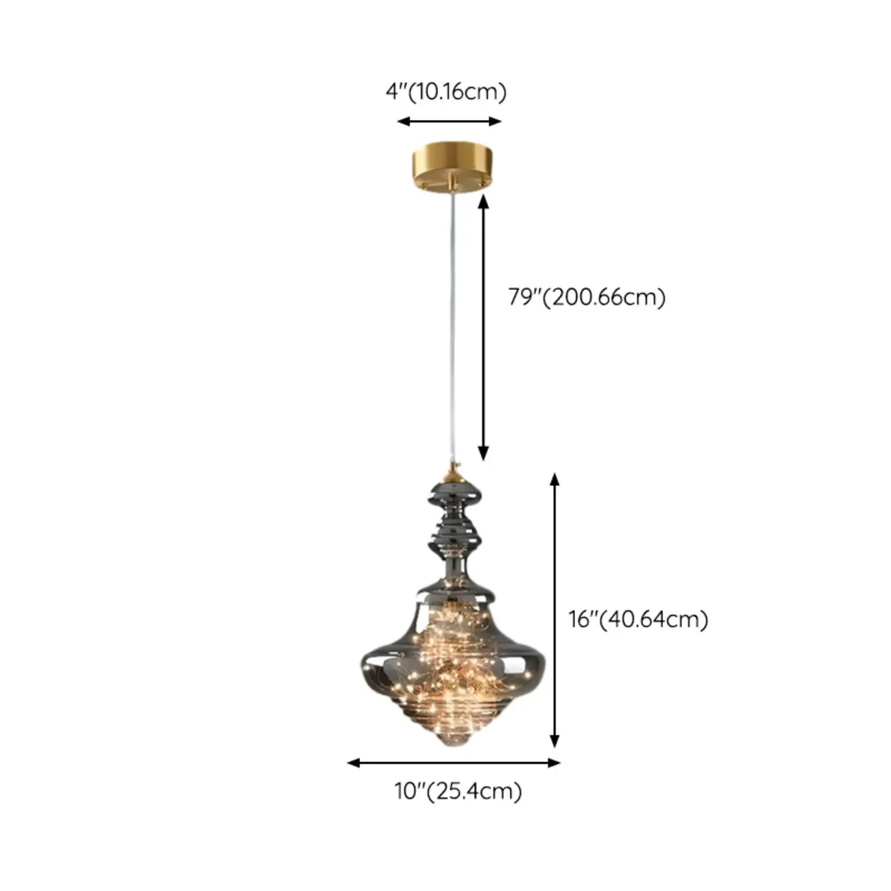 Modern Glass Adjustable Kitchen Pendant Light Dimmable LED Image - 24