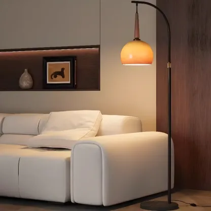 Modern Adjustable Metal Arc Floor Lamp Plug-In for Living Room Image - 4