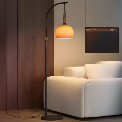 Modern Adjustable Metal Arc Floor Lamp Plug-In for Living Room Image - 5