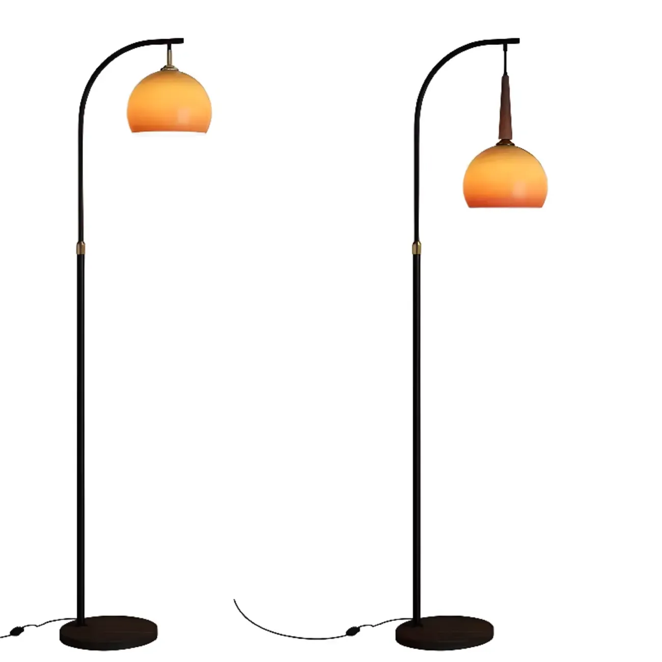 Modern Adjustable Metal Arc Floor Lamp Plug-In for Living Room Image - 6