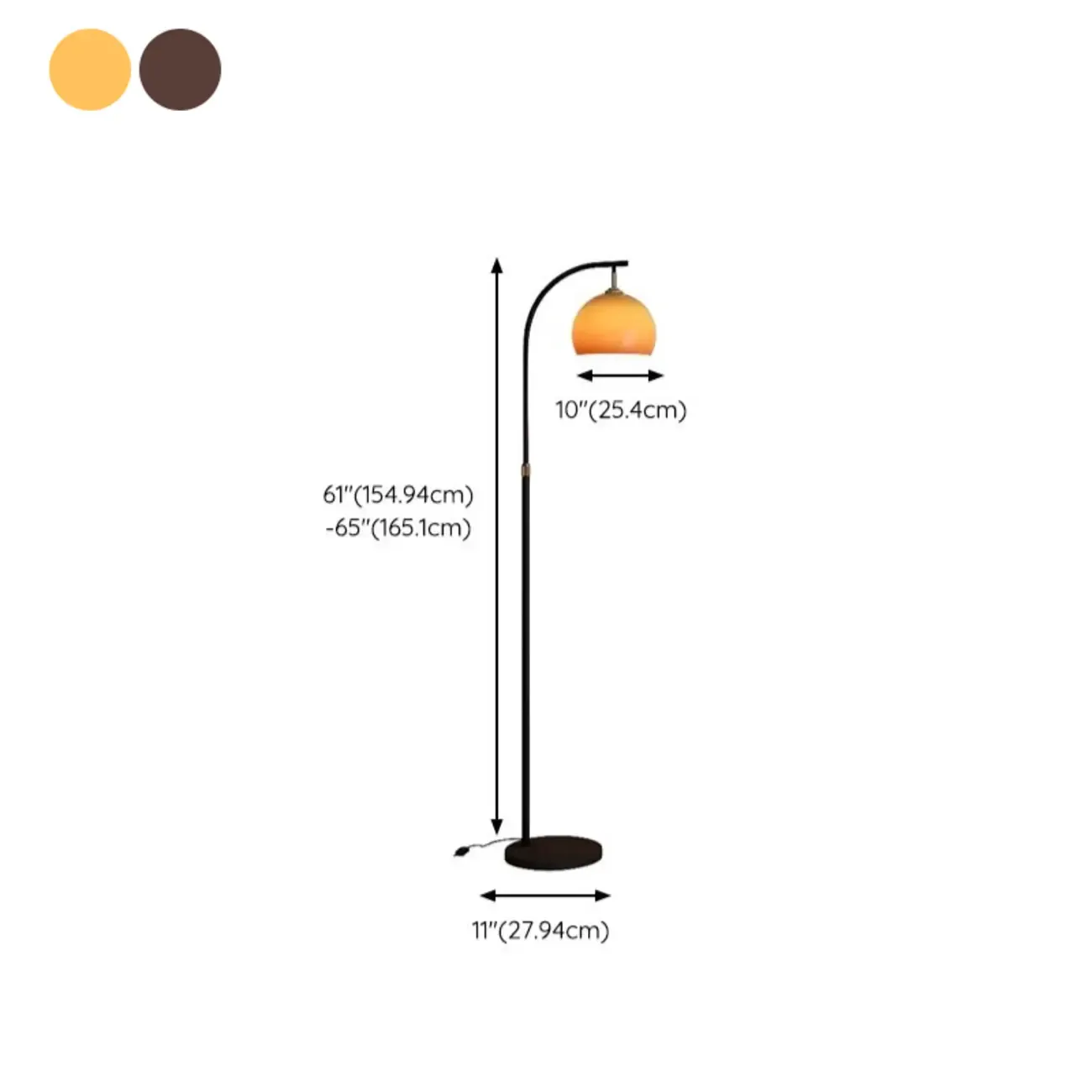 Modern Adjustable Metal Arc Floor Lamp Plug-In for Living Room Image - 10