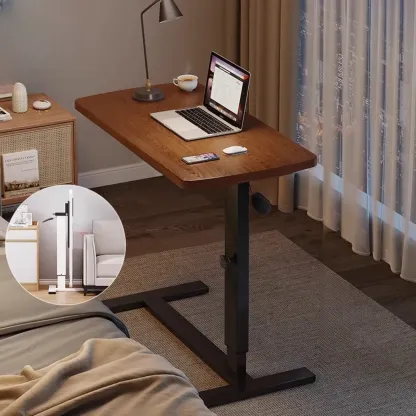 Traditional Wooden Motorized Adjustable Office Standing Desk Image - 4