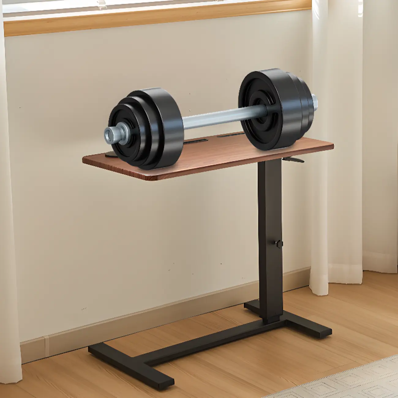 Traditional Wooden Motorized Adjustable Office Standing Desk Image - 5 | homeyfad