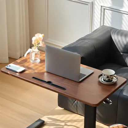 Traditional Wooden Motorized Adjustable Office Standing Desk Image - 9