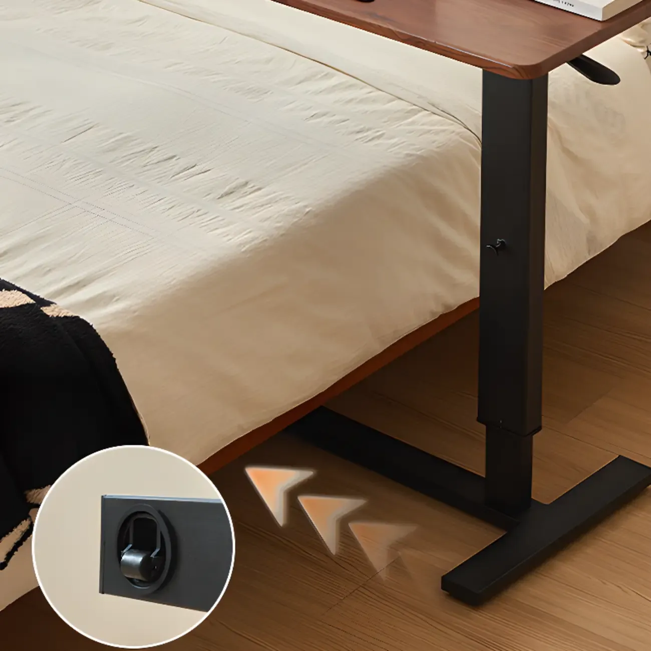 Traditional Wooden Motorized Adjustable Office Standing Desk Image - 11