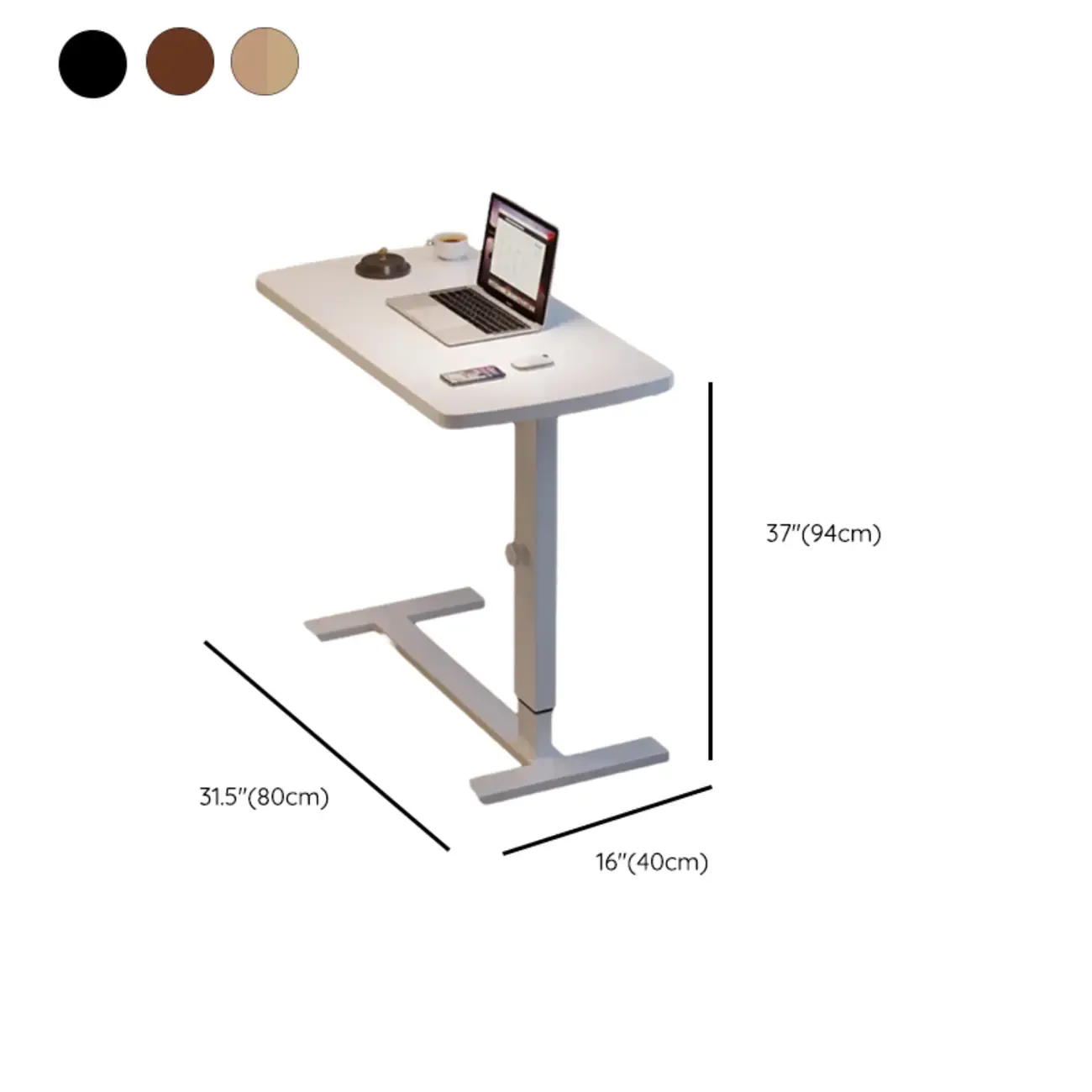 Traditional Wooden Motorized Adjustable Office Standing Desk Image - 16