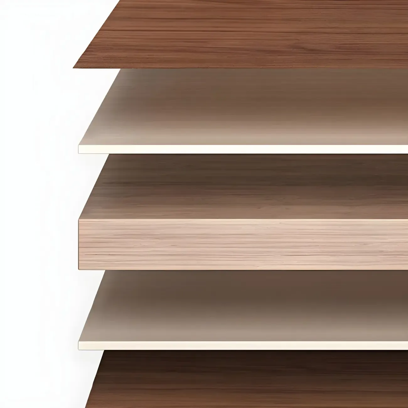 Nut-Brown Vertical Closed Back Wooden Storage Bookcase Image - 11