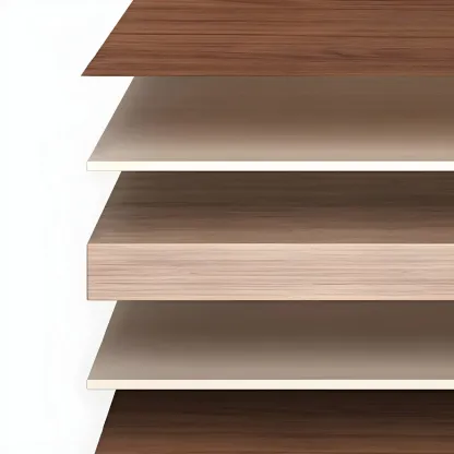 Nut-Brown Vertical Closed Back Wooden Storage Bookcase Image - 11