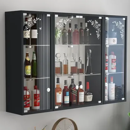 Wall-Mounted Wooden Enclosed Display Cabinet for Collectibles Image - 13