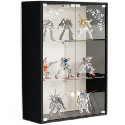 Wall-Mounted Wooden Enclosed Display Cabinet for Collectibles Image - 14