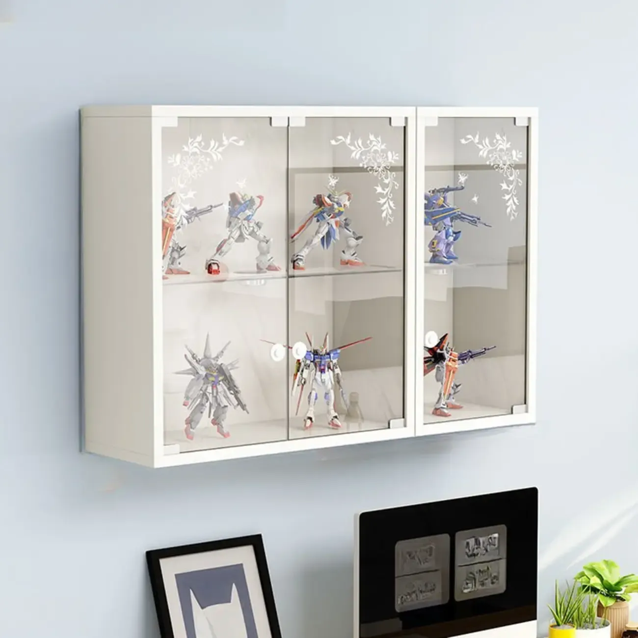 Wall-Mounted Wooden Enclosed Display Cabinet for Collectibles Image - 19