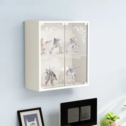 Wall-Mounted Wooden Enclosed Display Cabinet for Collectibles Image - 22