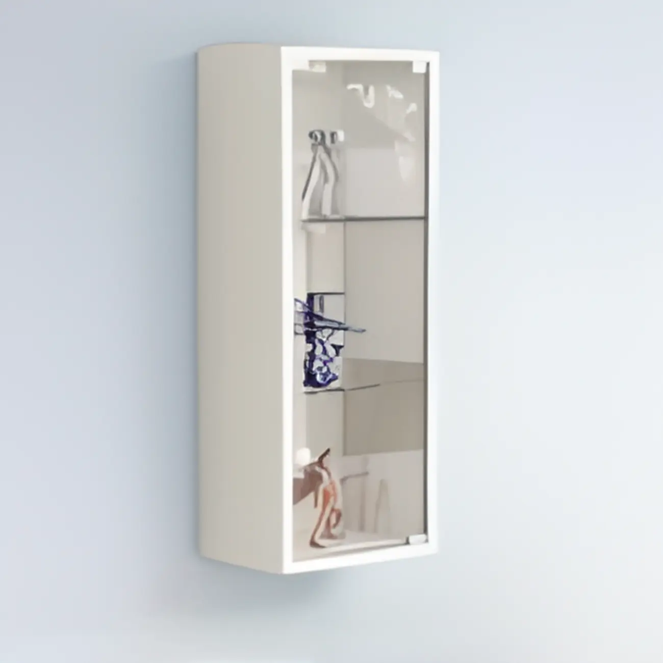 Wall-Mounted Wooden Enclosed Display Cabinet for Collectibles Image - 25 | homeyfad