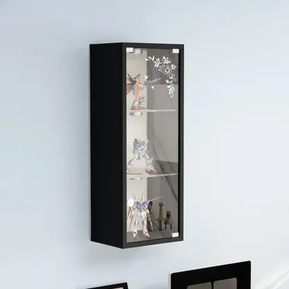 Wall-Mounted Wooden Enclosed Display Cabinet for Collectibles Image - 26