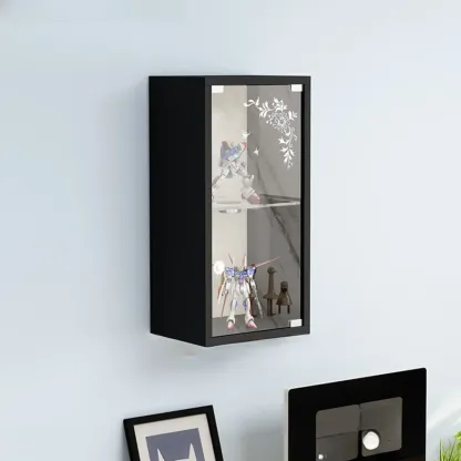 Wall-Mounted Wooden Enclosed Display Cabinet for Collectibles Image - 27