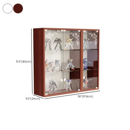 Wall-Mounted Wooden Enclosed Display Cabinet for Collectibles Image - 29