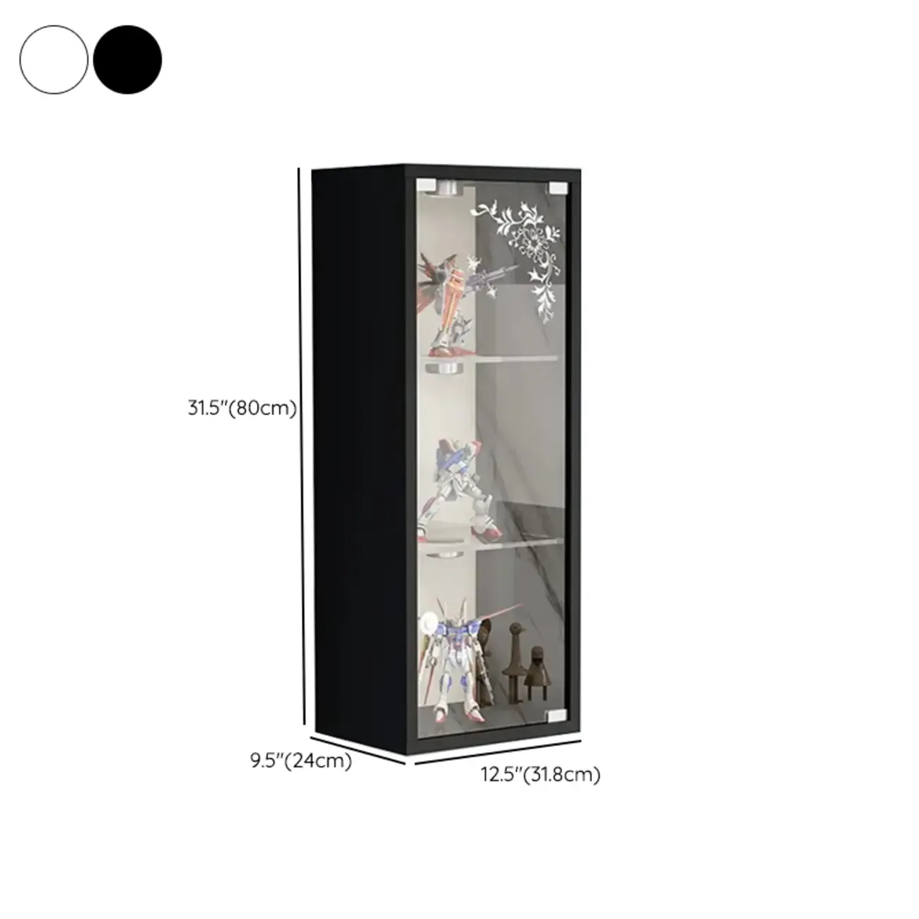 Wall-Mounted Wooden Enclosed Display Cabinet for Collectibles Image - 30