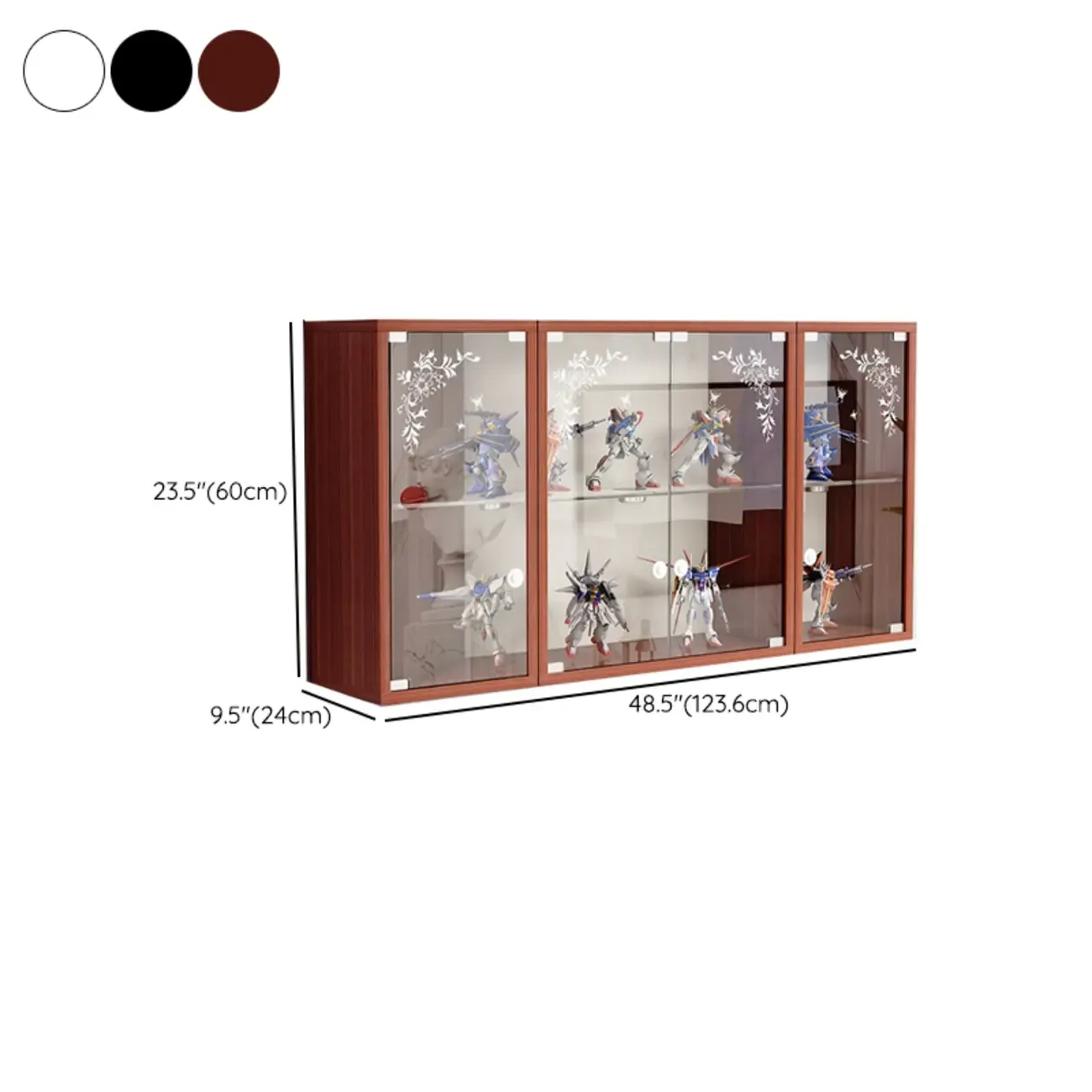 Wall-Mounted Wooden Enclosed Display Cabinet for Collectibles Image - 31