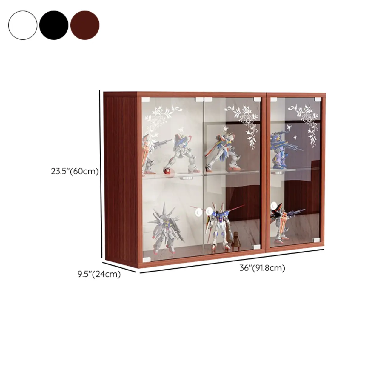 Wall-Mounted Wooden Enclosed Display Cabinet for Collectibles Image - 32 | homeyfad