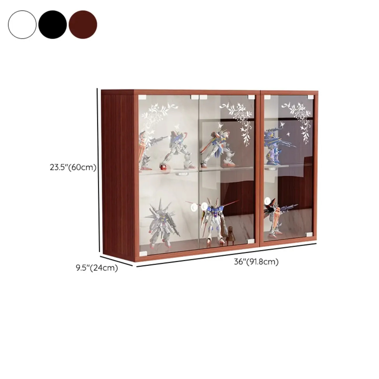 Wall-Mounted Wooden Enclosed Display Cabinet for Collectibles Image - 32