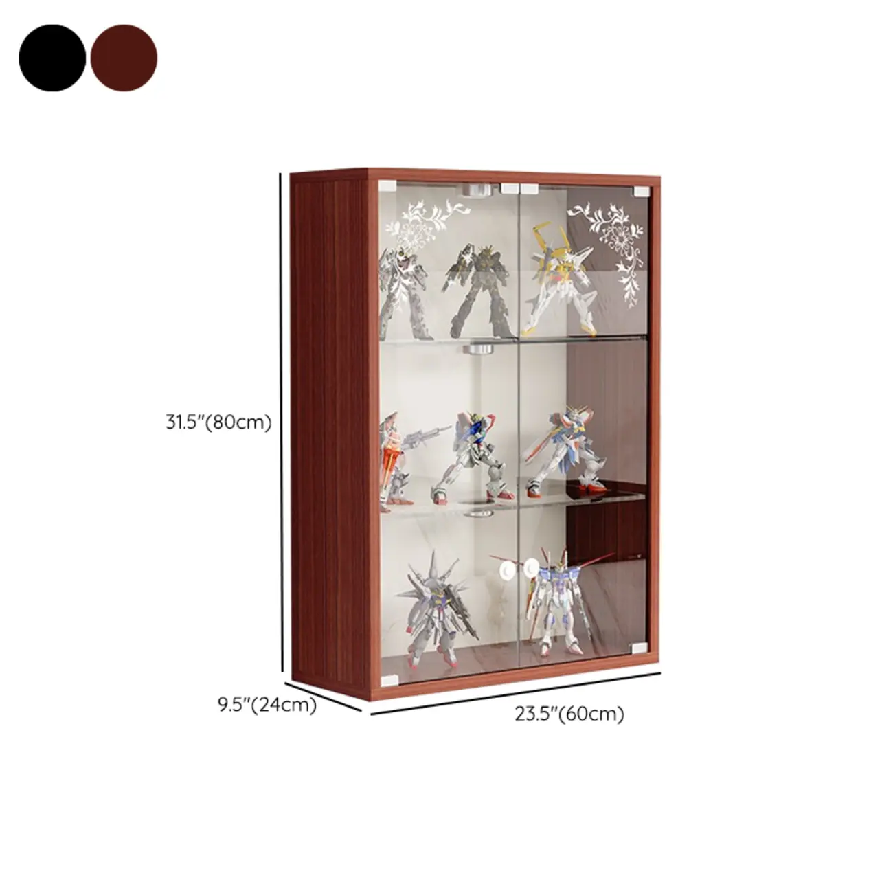 Wall-Mounted Wooden Enclosed Display Cabinet for Collectibles Image - 34 | homeyfad