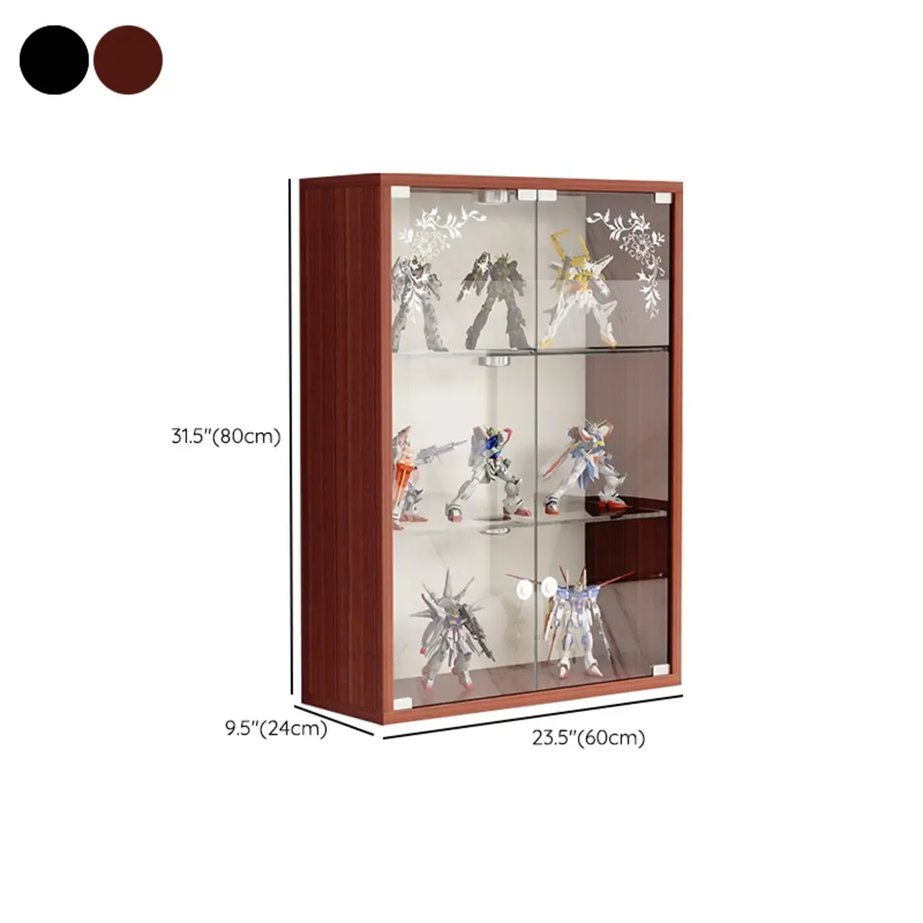 Wall-Mounted Wooden Enclosed Display Cabinet for Collectibles Image - 34