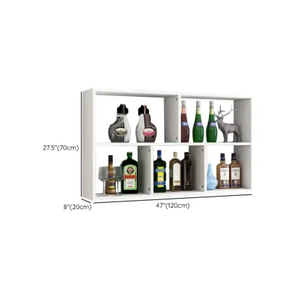 Simple Open Storage Wooden Floating Mount Display Cabinet Image - 23