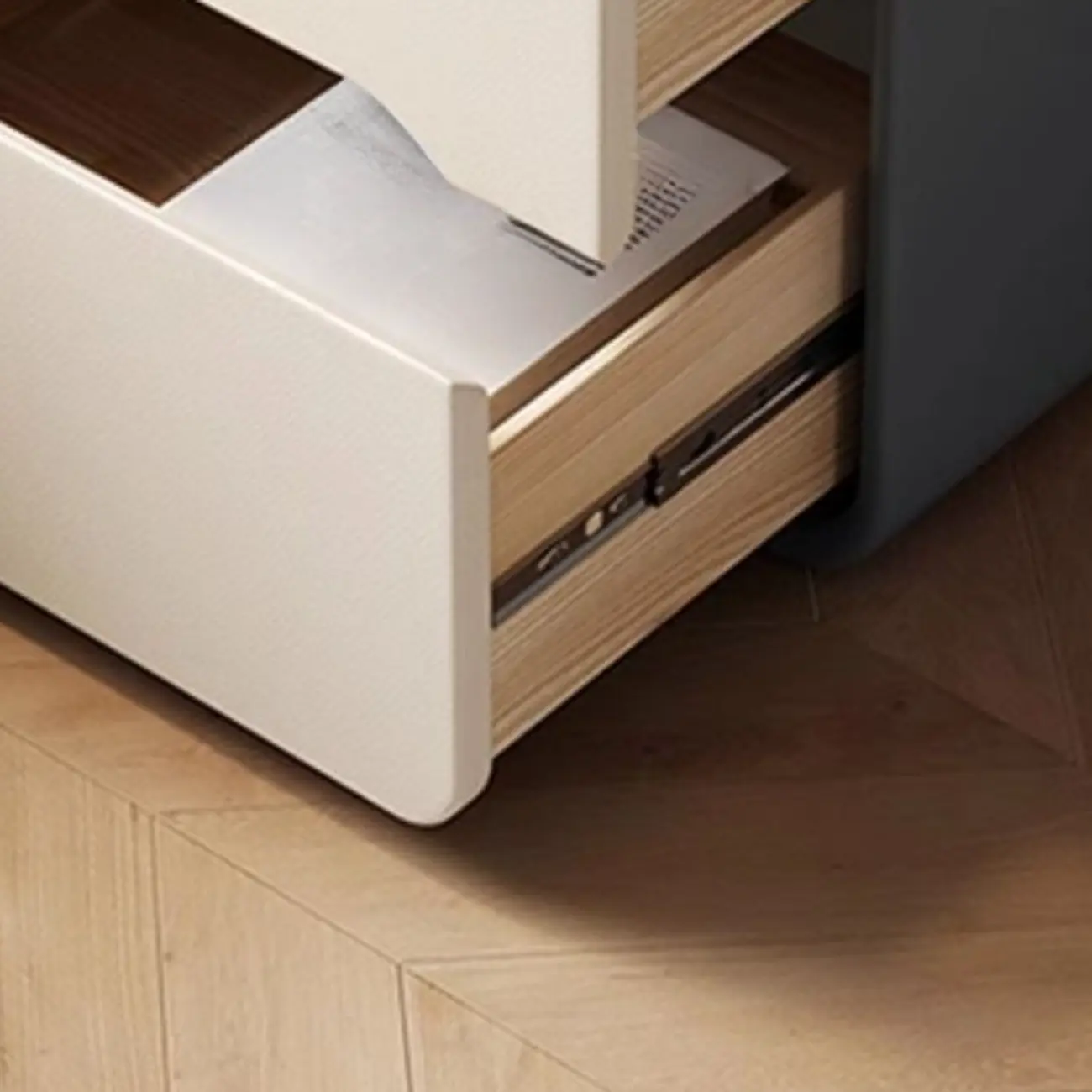 Modern Bedside Table with Storage Drawers - Avocado Green | homeyfad