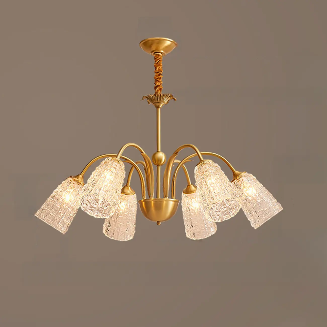 Gold Floral Crystal Glass Modern Chandeliers Elegant Image - 6 | homeyfad