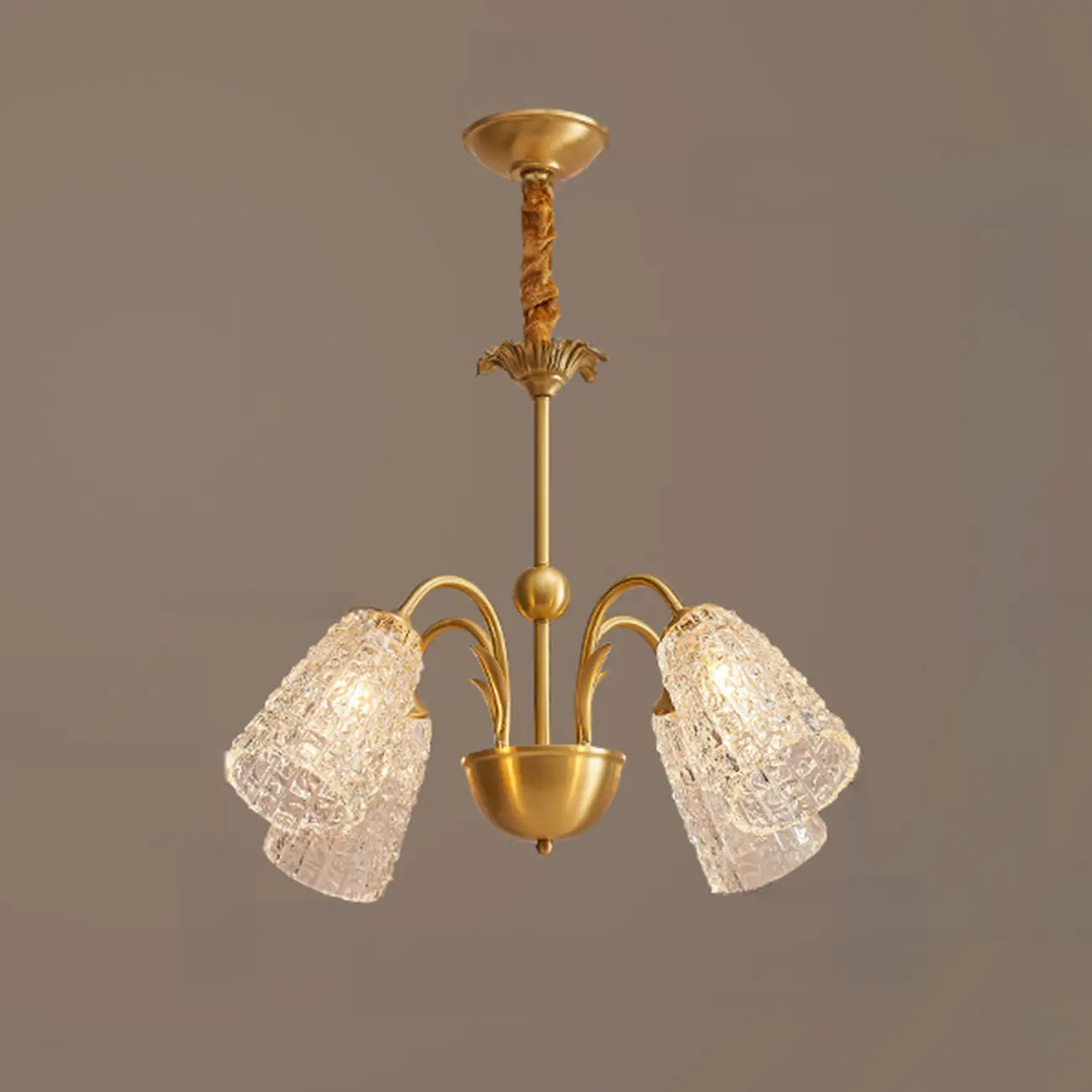 Gold Floral Crystal Glass Modern Chandeliers Elegant Image - 7 | homeyfad