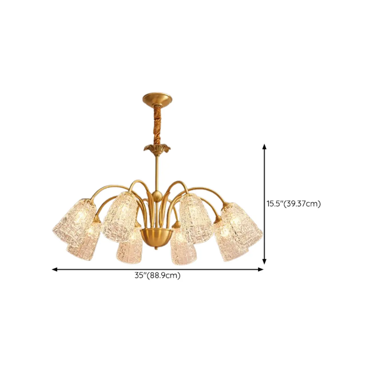 Gold Floral Crystal Glass Modern Chandeliers Elegant Image - 17 | homeyfad