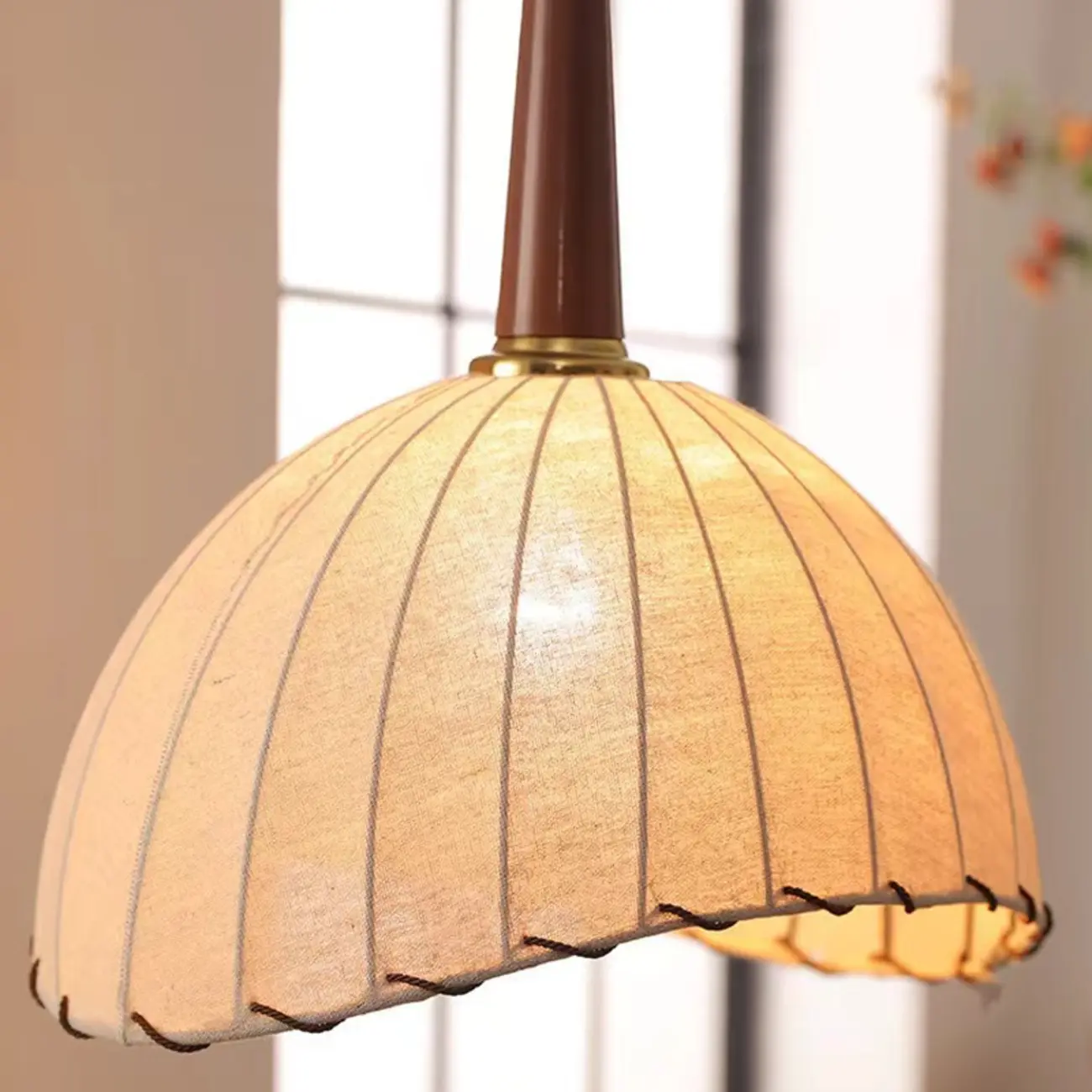 Adjustable Wooden Beige Dome Arc Floor Lamp with Table Image - 9 | homeyfad